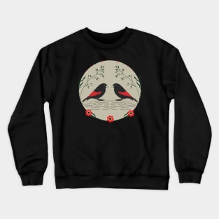 Two Symmetrical Birds Crewneck Sweatshirt